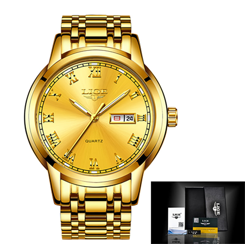 Men’s Fashion Sports Quartz LIGE Watches Top Brand Luxury Waterproof Watch