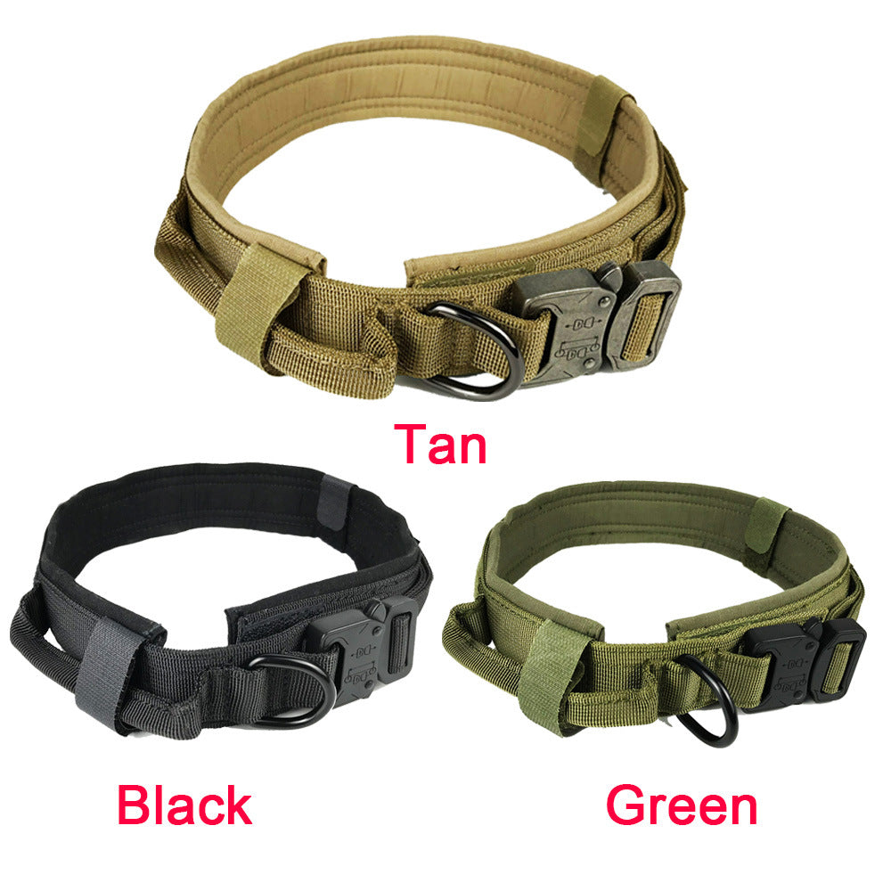 Pet training collar Adjustable nylon Pet collar military training dog