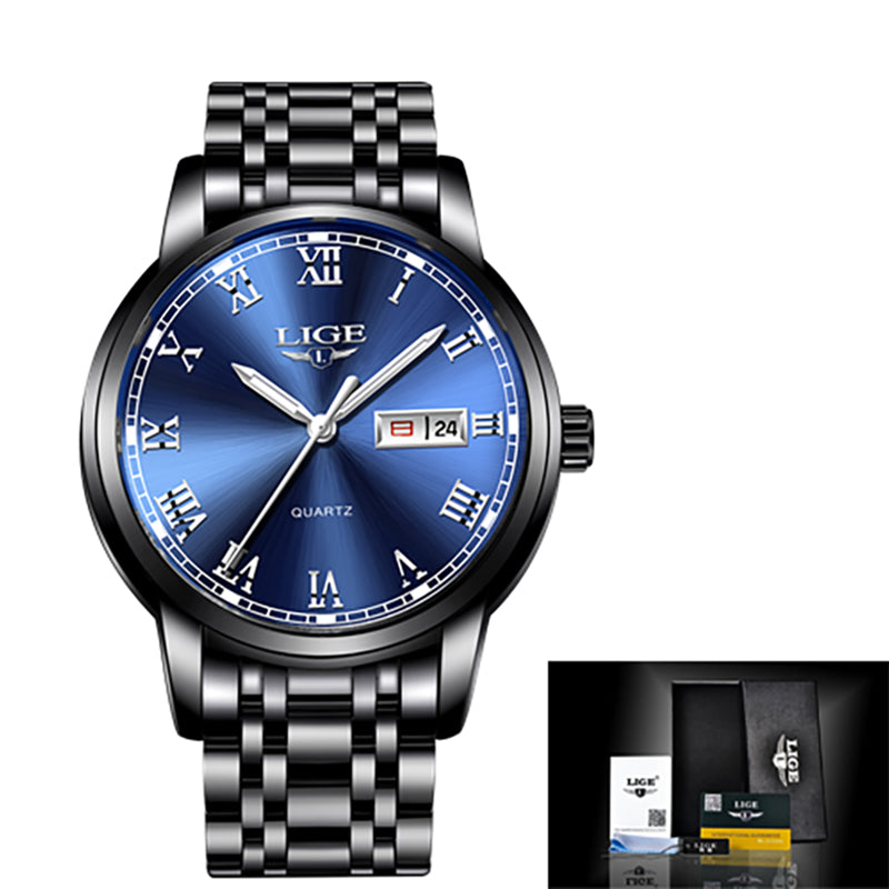 Men’s Fashion Sports Quartz LIGE Watches Top Brand Luxury Waterproof Watch