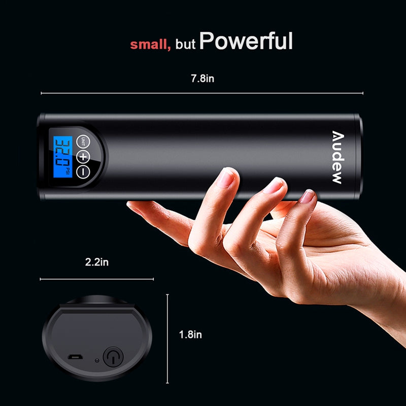 Portable Electric Air Pump LCD Handheld Inflatable Pump for Cars, Bicycles, Tires, and Sports Equipment USB Cordless Wireless