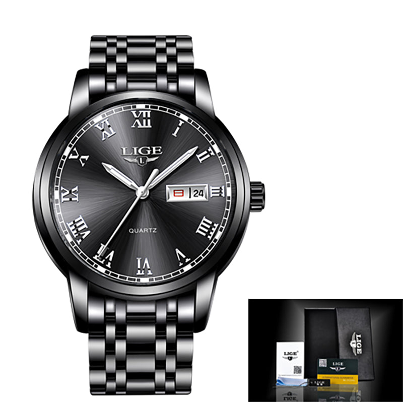 Men’s Fashion Sports Quartz LIGE Watches Top Brand Luxury Waterproof Watch
