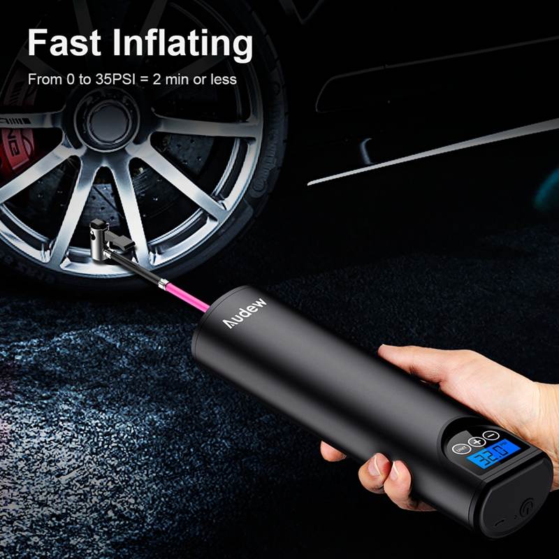 Portable Electric Air Pump LCD Handheld Inflatable Pump for Cars, Bicycles, Tires, and Sports Equipment USB Cordless Wireless
