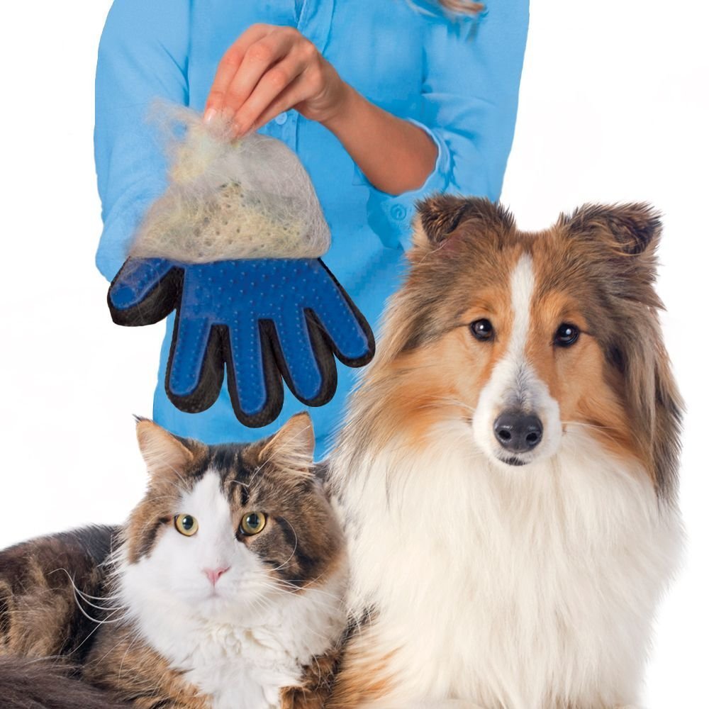 Pet Grooming Glove Brush Comb Cat Hackle Pet Deshedding  Gloves for Cat Dog Grooming