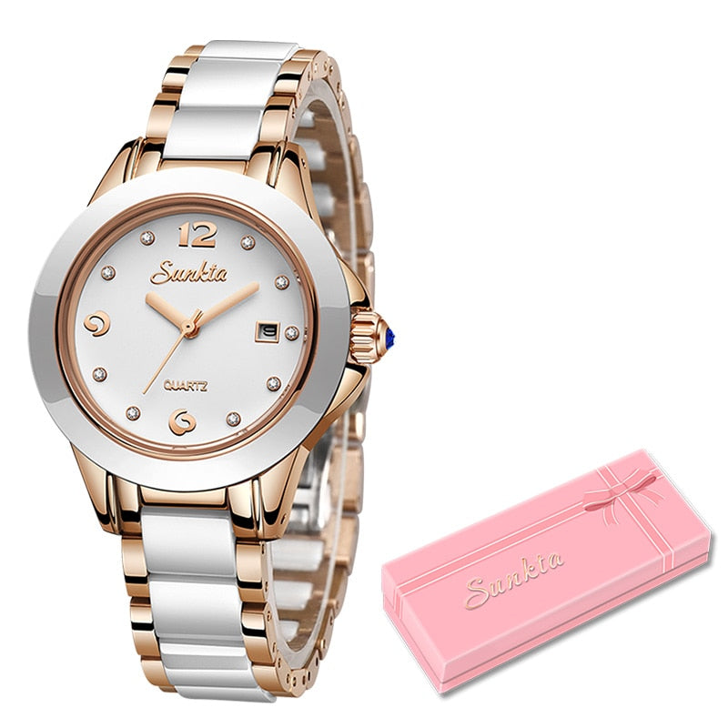 SUNKTA Fashion Watches Waterproof Quartz Watches For Women