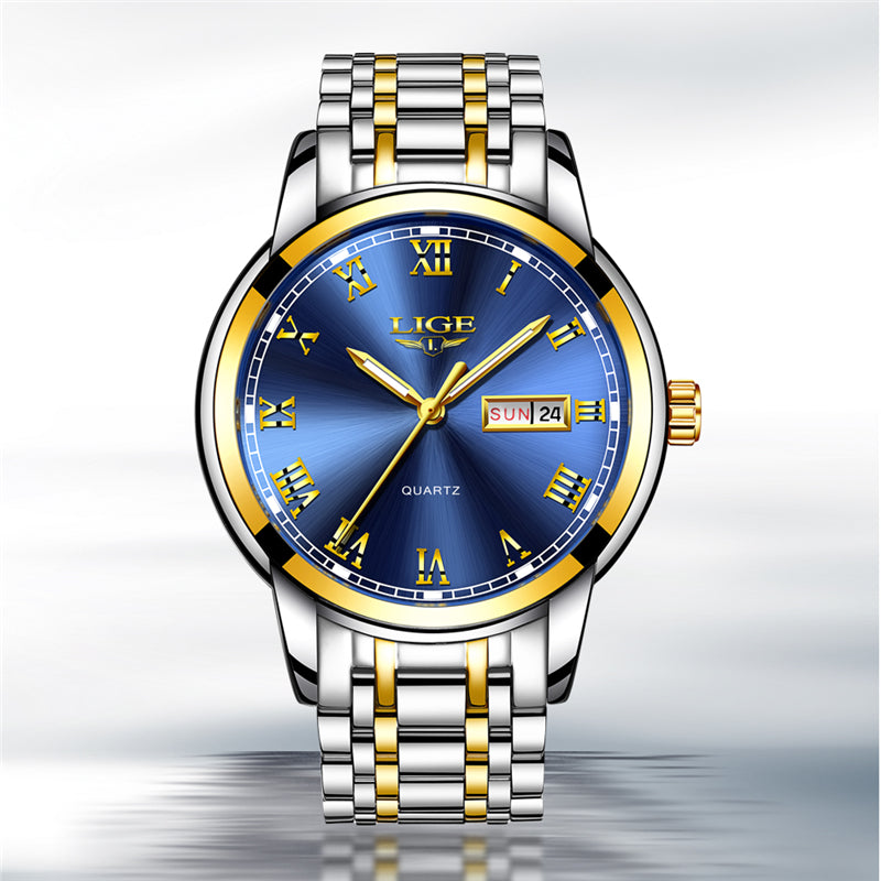 Men’s Fashion Sports Quartz LIGE Watches Top Brand Luxury Waterproof Watch