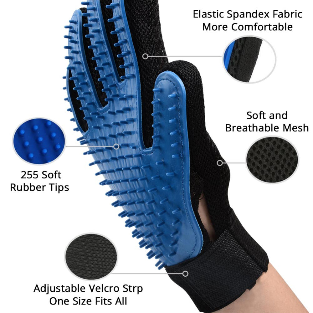 Pet Grooming Glove Brush Comb Cat Hackle Pet Deshedding  Gloves for Cat Dog Grooming