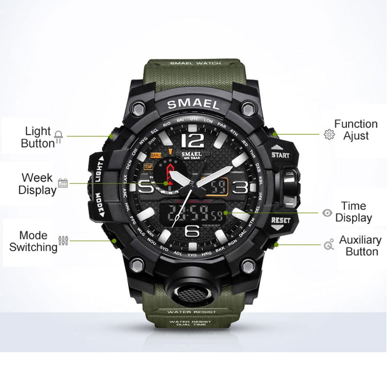 SMAEL Men’s Sports Military Watches