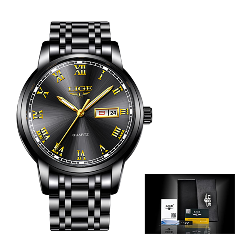 Men’s Fashion Sports Quartz LIGE Watches Top Brand Luxury Waterproof Watch