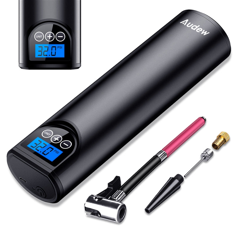 Portable Electric Air Pump LCD Handheld Inflatable Pump for Cars, Bicycles, Tires, and Sports Equipment USB Cordless Wireless